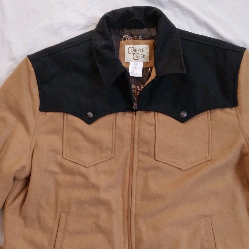 Vintage Cripple Creek Jacket Wool Blend Western Southwestern Rodeo USA Mens XXL - Picture 5 of 13